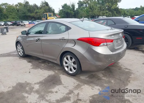 2012 Hyundai Elantra Limited z USA, uszkodzony, nr VIN 5NPDH4AE4CH106017